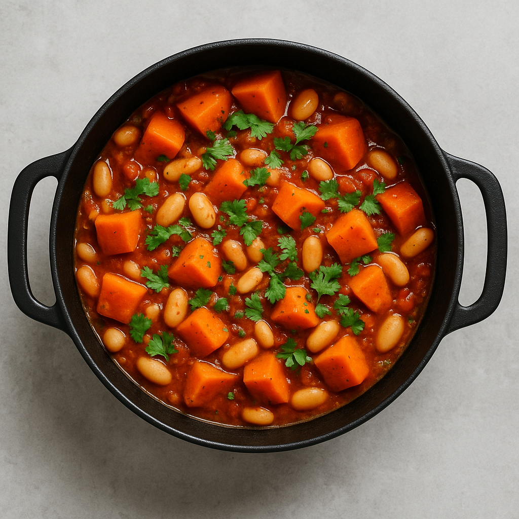 Sweet Potato Pot with White Beans