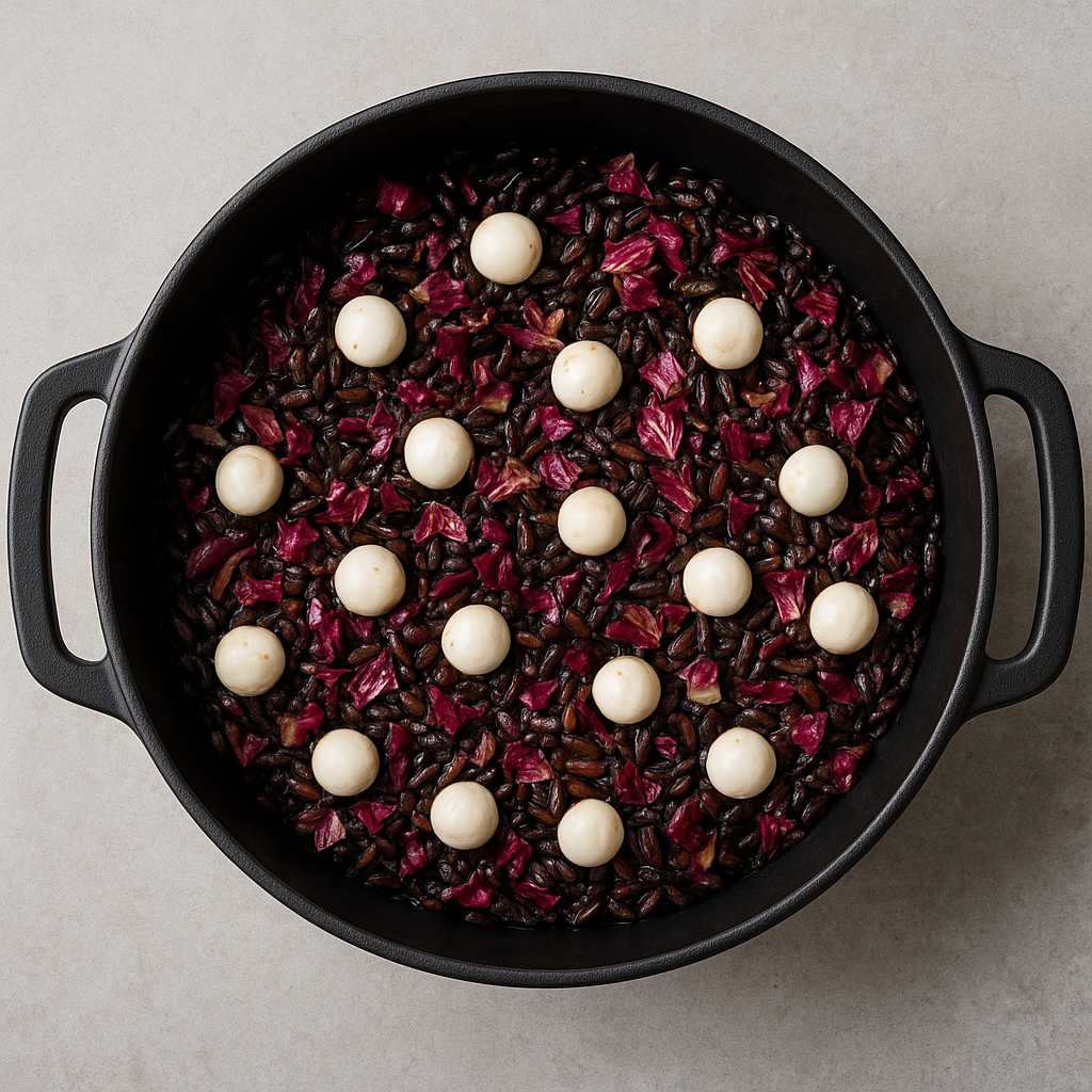 Black Risotto with Radicchio