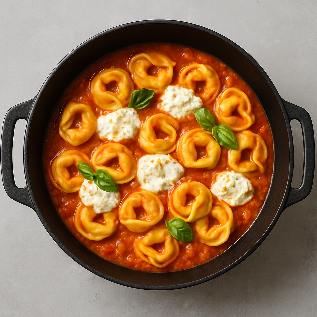 Tortellini with Tomato and Ricotta