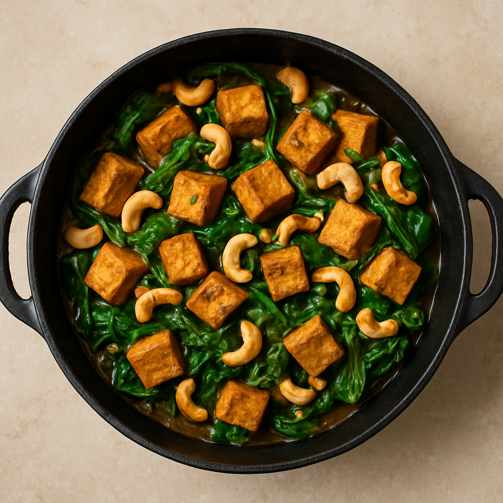 Indian Tofu with Spinach