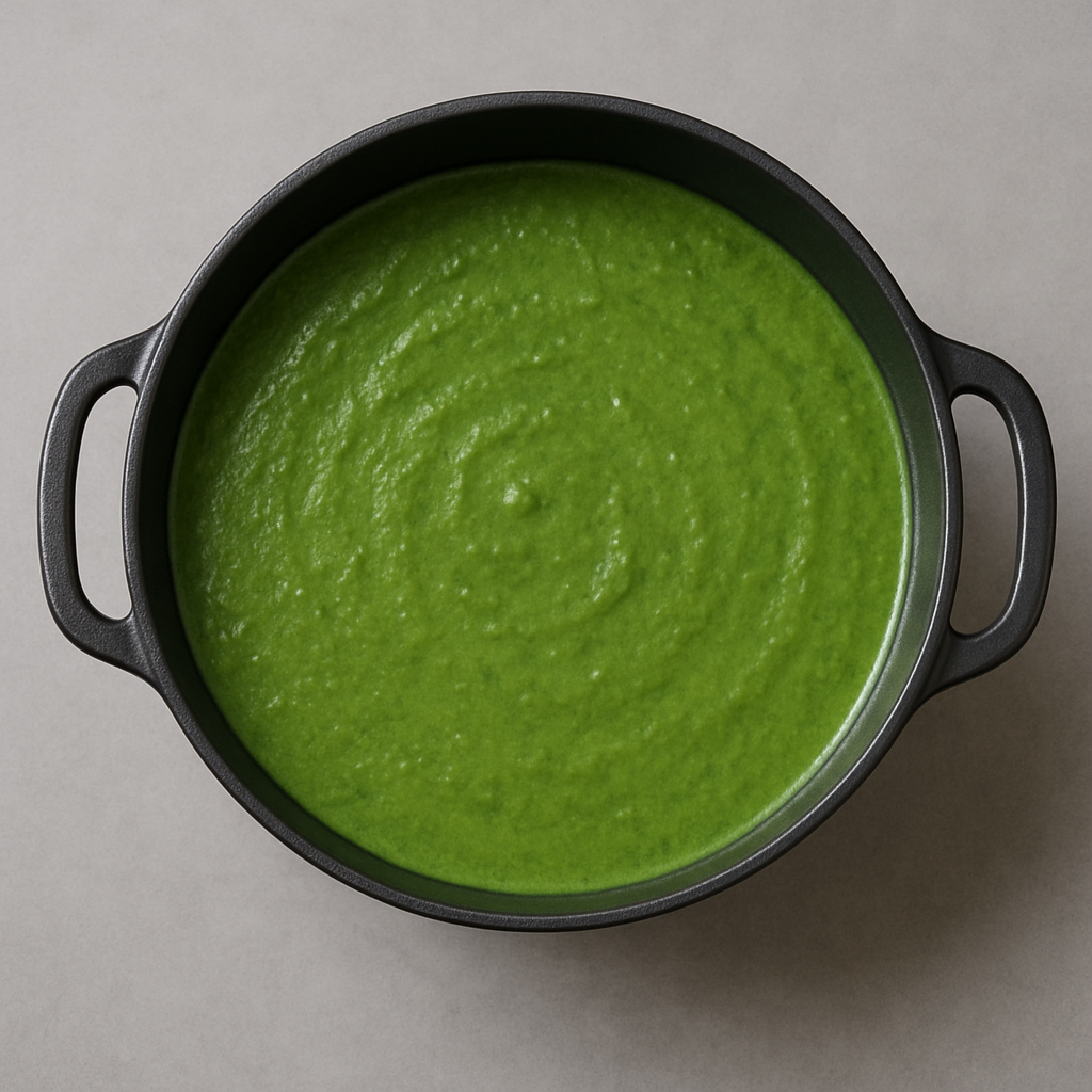 Spinach Cream Soup with Chickpeas