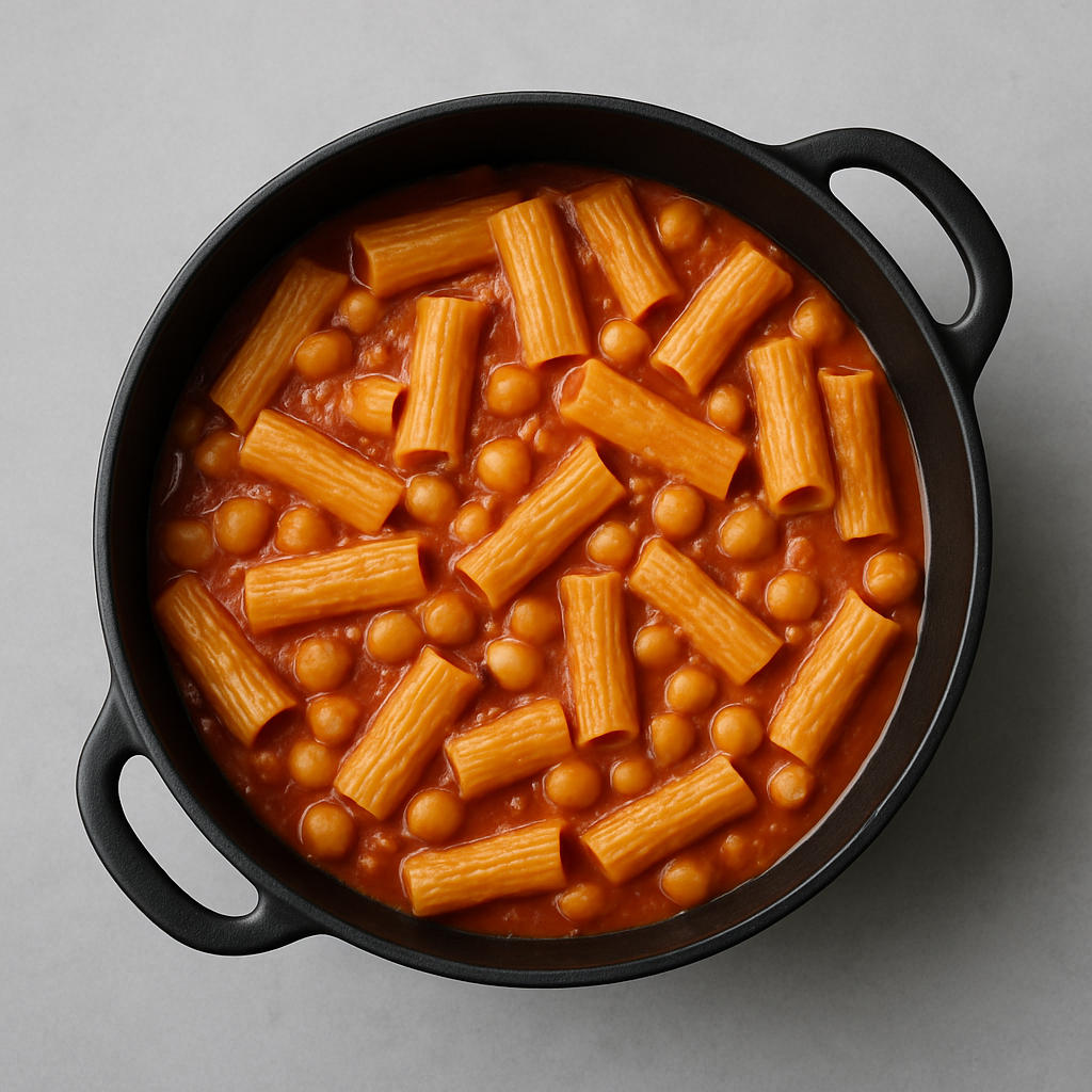 Rigatoni with Tomato and Chickpeas