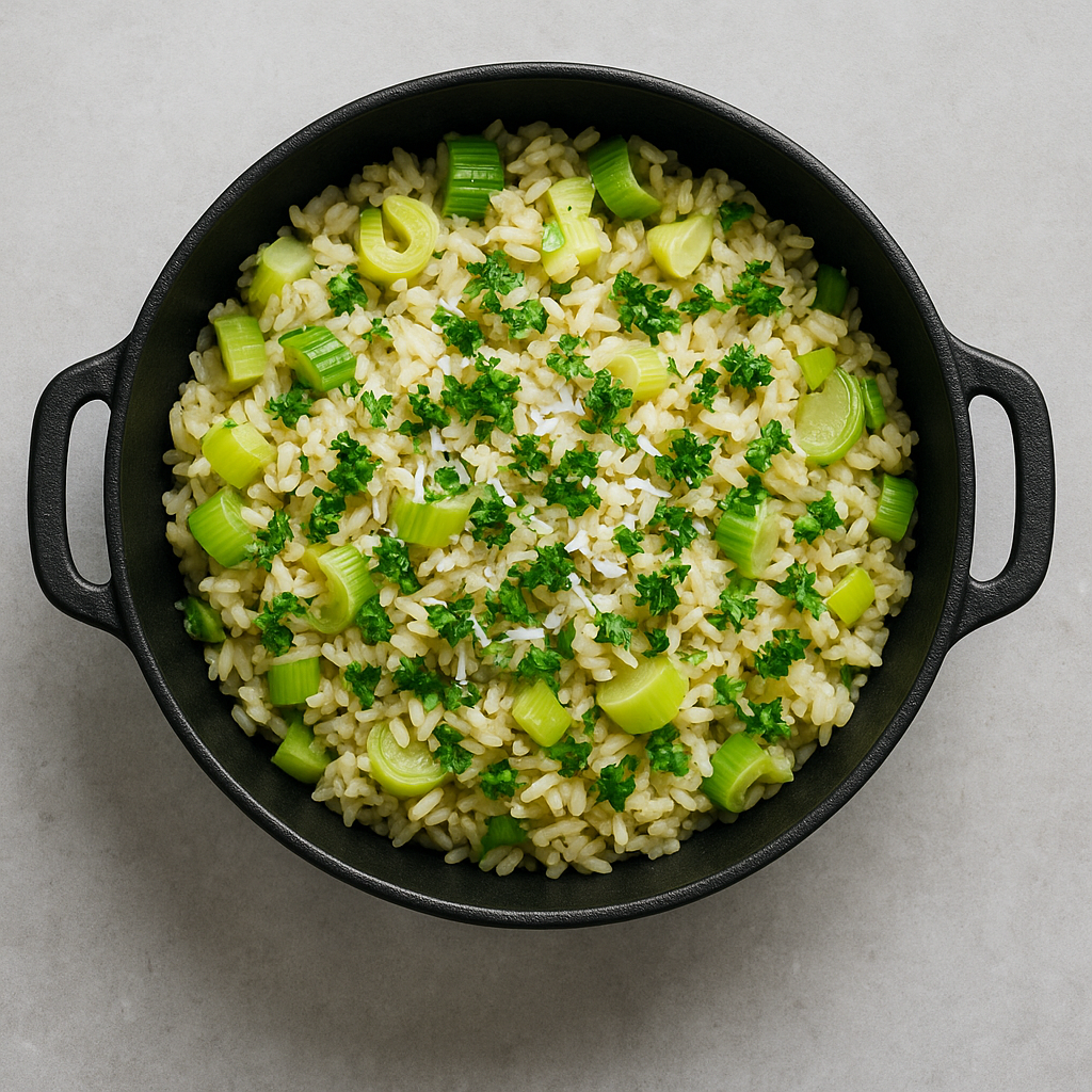 Rice Pan with Leek and Celery